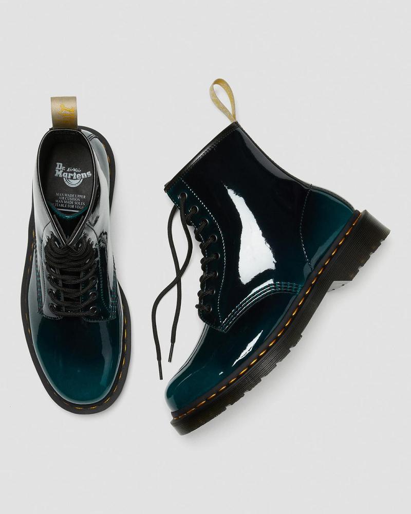 Dr Martens Vegan 1460 Gloss Veterlaarzen Heren Zwart | NL 265ILH